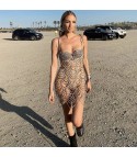 Coachella Waves Rhinestone Minidress