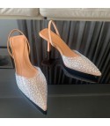 Tacchi decoltè elegant nude strass