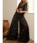 Geometriky wide trousers