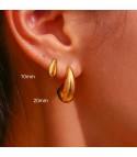 Rounded drop earrings