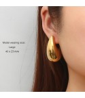 Rounded drop earrings