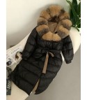 Optyl long hooded down jacket