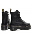 Leather platform boot