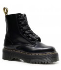 Leather platform boot