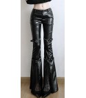 Oajng faux leather paw pant