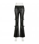 Oajng faux leather paw pant