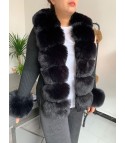 Cardigan with Ogrisd fur