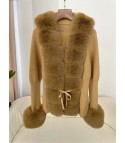 Cardigan with Ogrisd fur