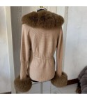 Cardigan with Ogrisd fur