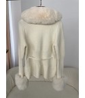 Cardigan with Ogrisd fur