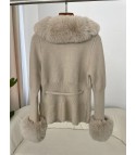 Cardigan with Ogrisd fur