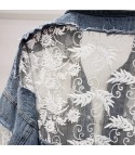 Klipka lace-denim jacket