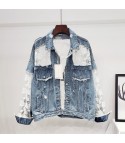 Klipka lace-denim jacket