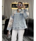 Klipka lace-denim jacket