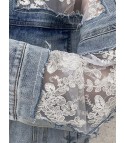 Klipka lace-denim jacket