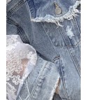 Klipka lace-denim jacket