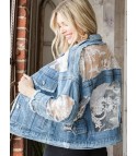 Klipka lace-denim jacket