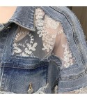 Klipka lace-denim jacket