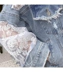 Klipka lace-denim jacket