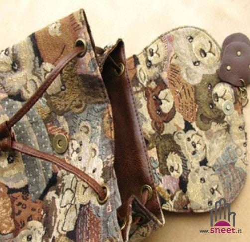 Vintage bear backpack