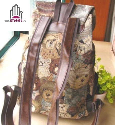 Vintage bear backpack