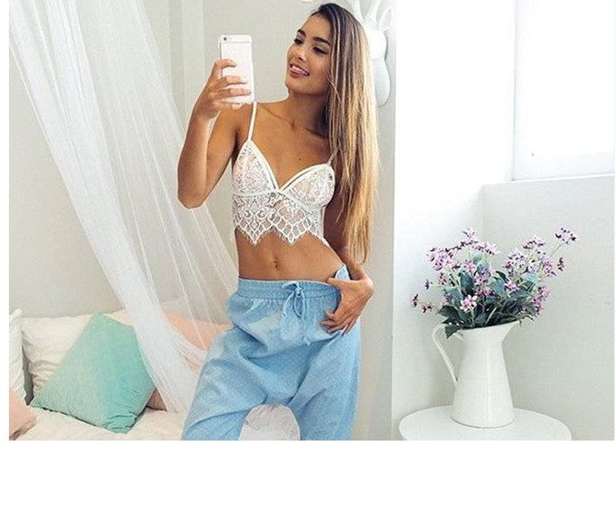 Top pizzo Elek bianco