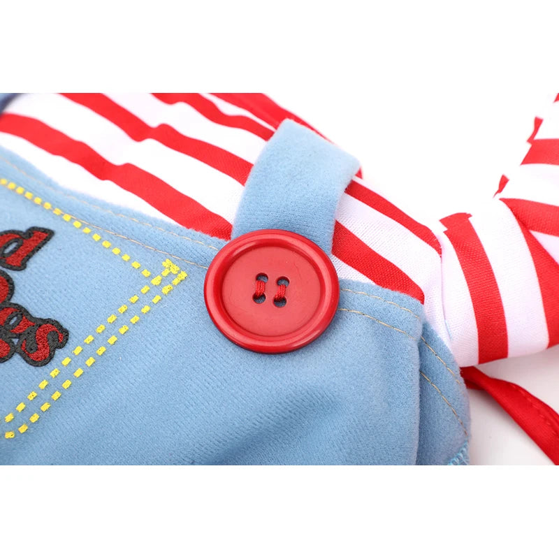 Dettaglio bottone rosso e tasca del costume gatto Halloween — Dream Shop