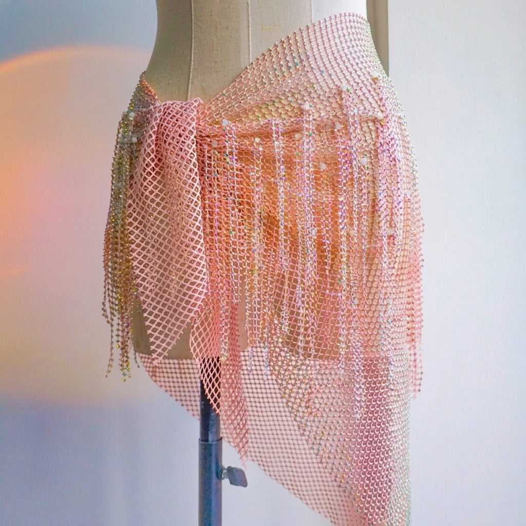 Gonna-pareo strass con frange look festival | Dream Shop