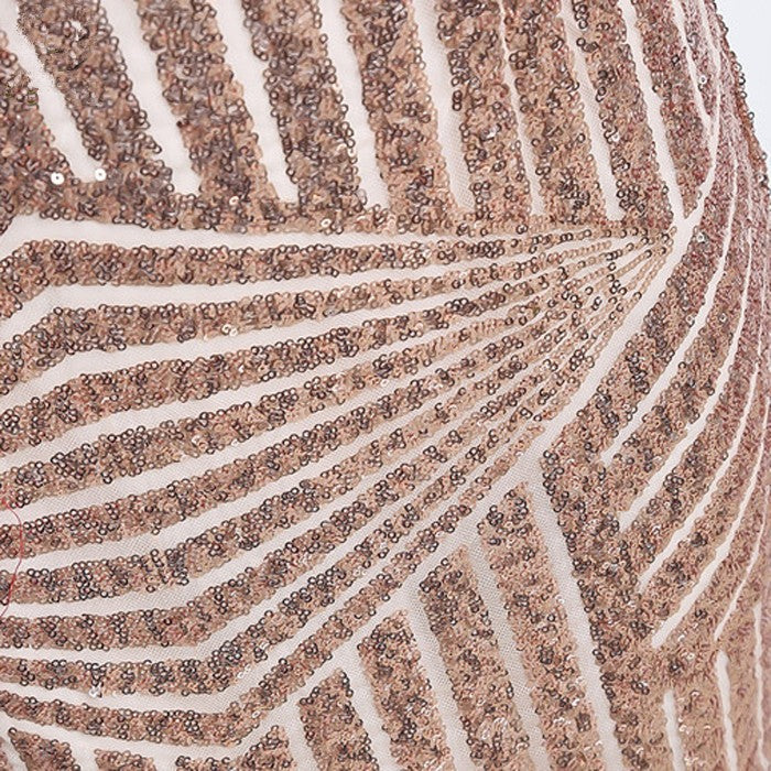 Sequin Stripe Sheath Dress