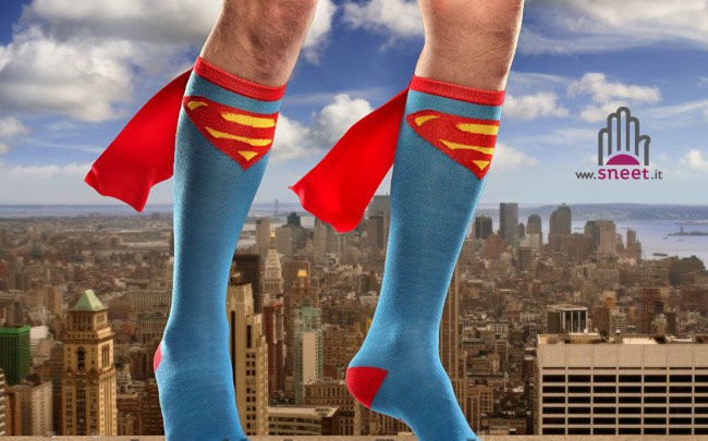 calcetines con capa de Superman