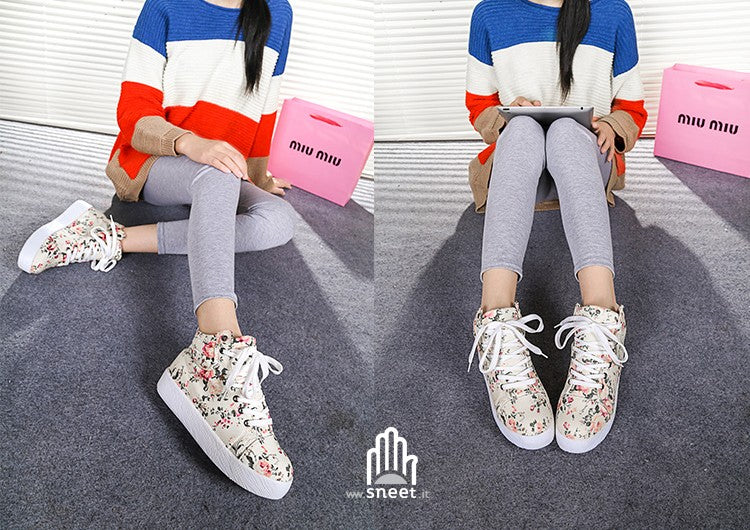 Sneakers Flowers