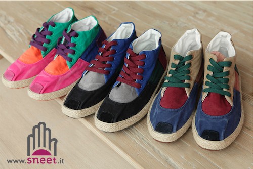 Zapatos con parches de colores