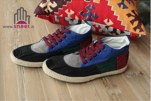 Zapatos con parches de colores