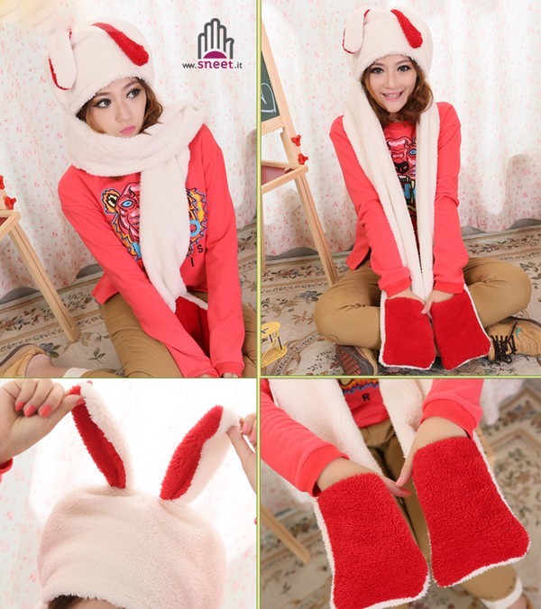 Tocado de conejo y oso