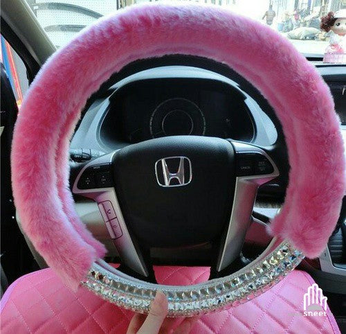 Lolla faux fur steering wheel cover