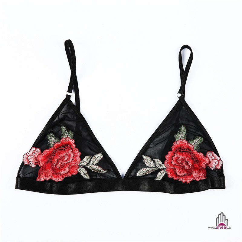 Reggiseno in tulle Roses