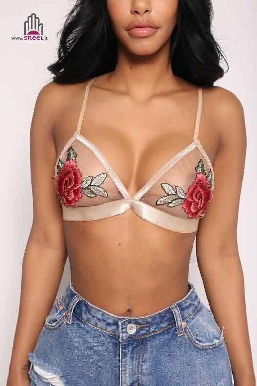 Reggiseno in tulle Roses