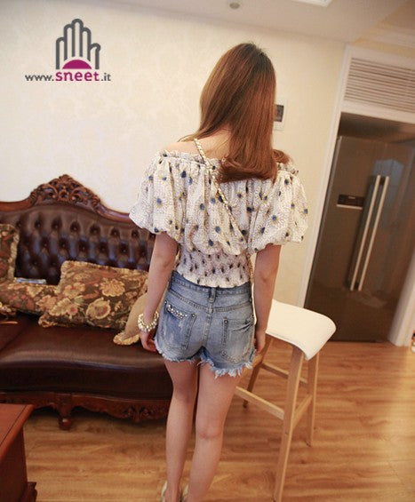 Pantalones cortos desgastados