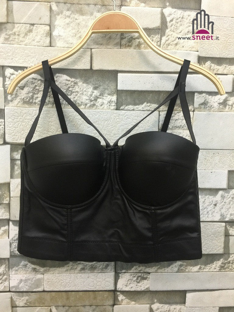 Crop top ecopelle Klora