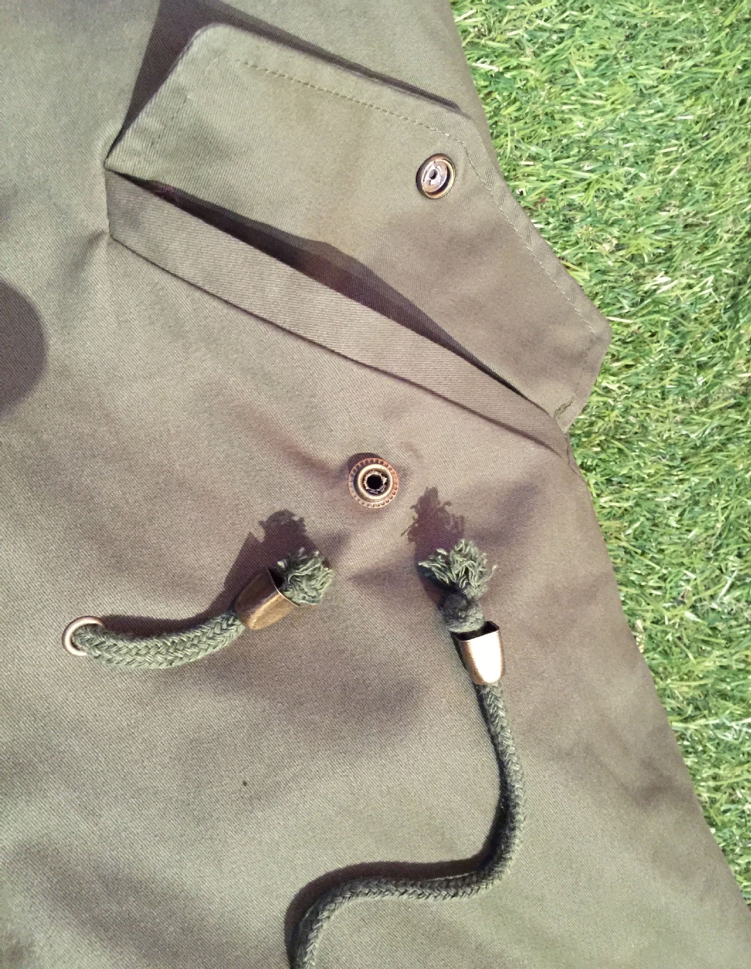 Parka corto interno blu