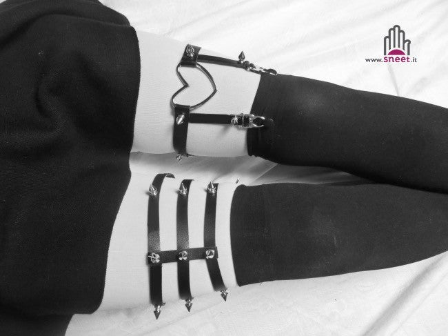 Giarrettiera Single Heart Studs