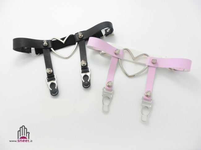 Giarrettiera Single Heart Studs