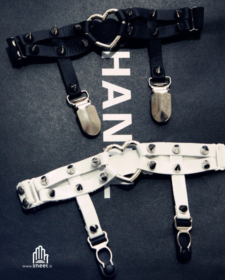 Giarrettiera Double Heart Studs