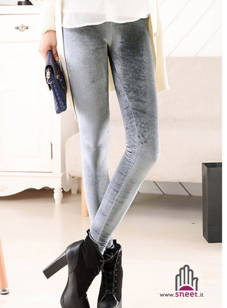 Leggings in velluto