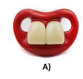 Tooth-toned a pacifier