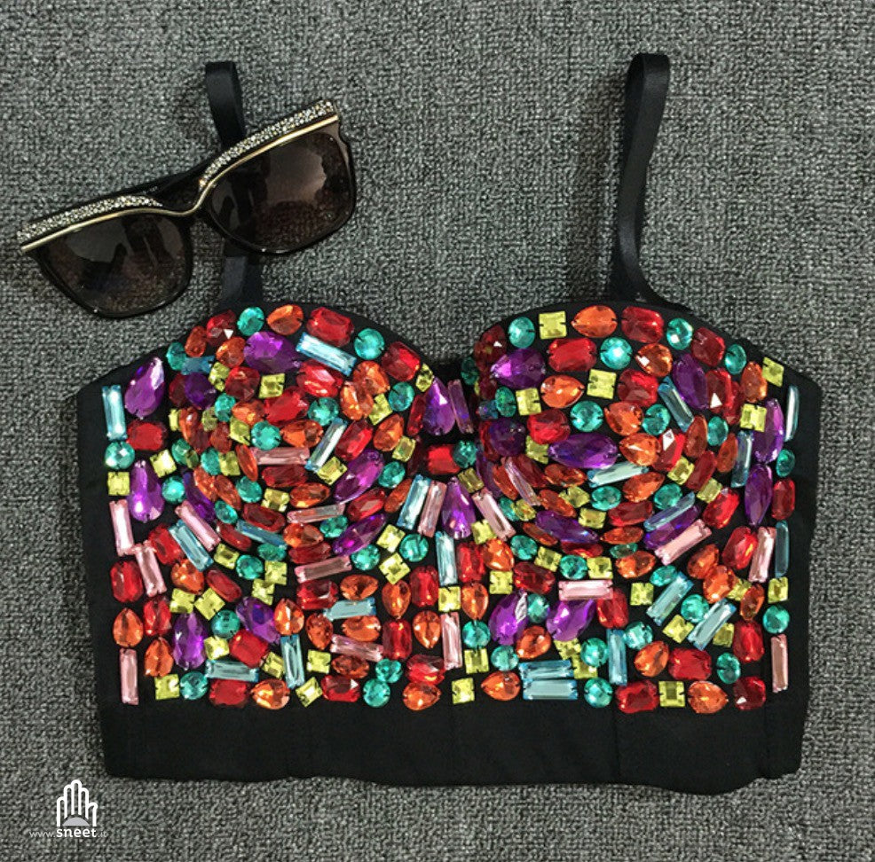 Crop Top Multicolor stone
