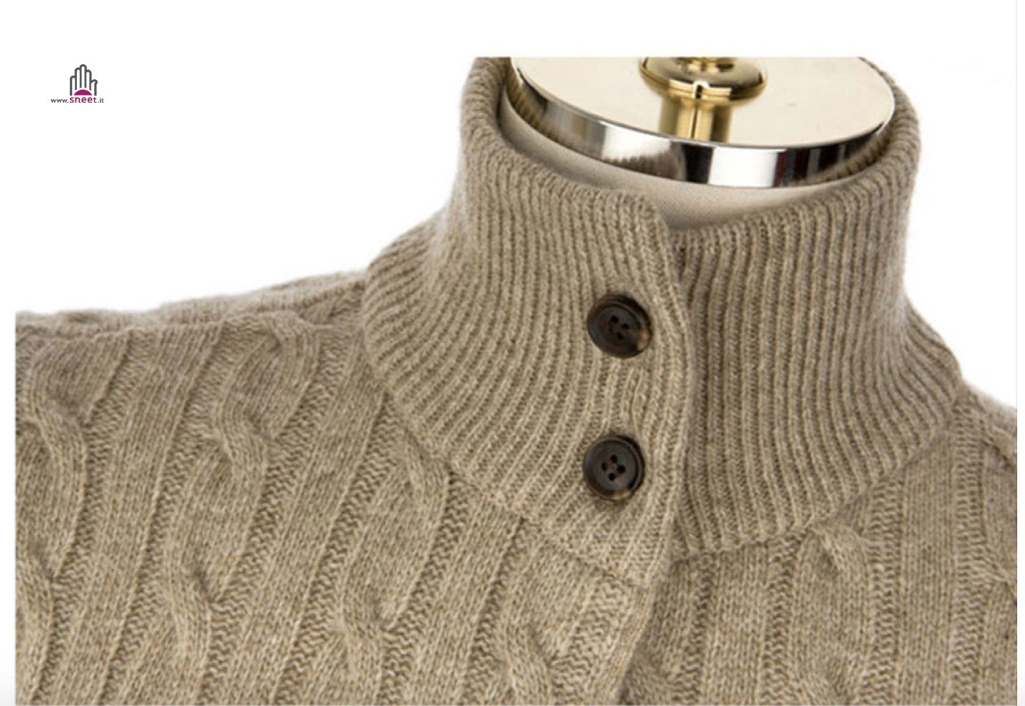 Maxidress in maglia con bottoni Tessa