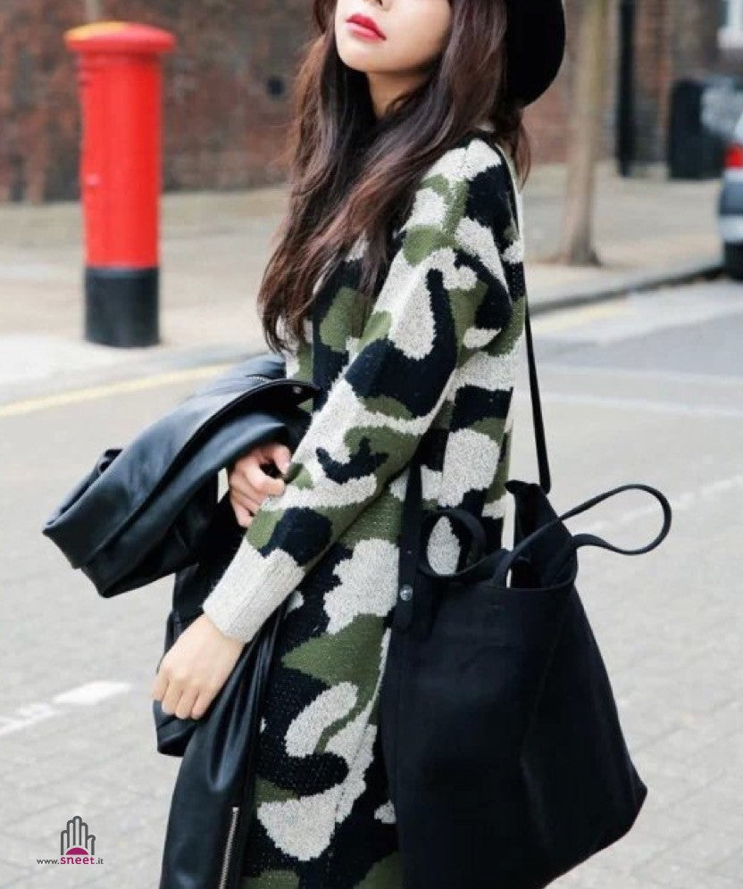 Maxidress in maglia Camo