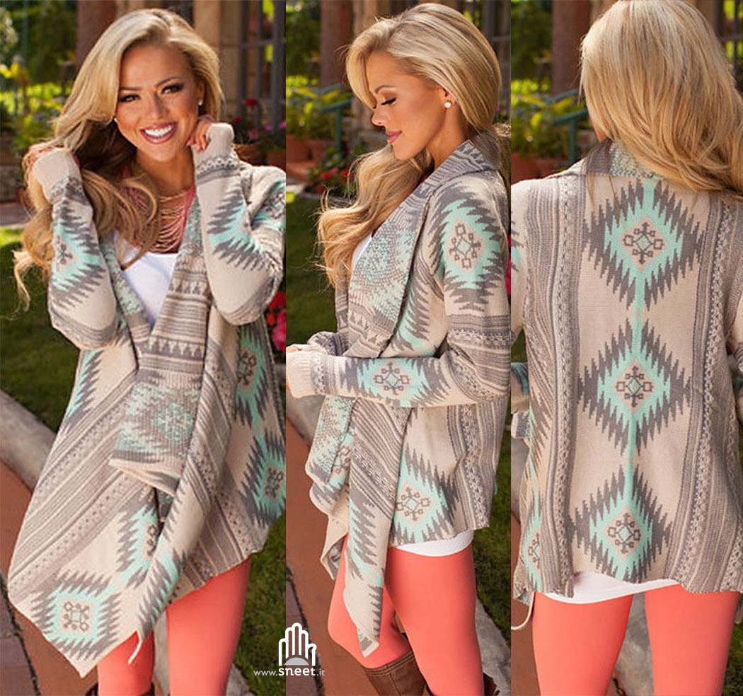 Maxicardigan Geometric