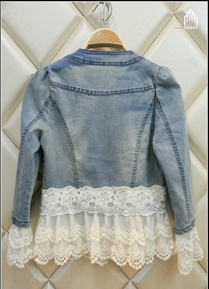 Giacca jeans pizzo Olhand